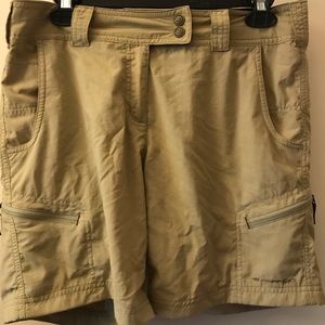 Tan ExOfficio shorts